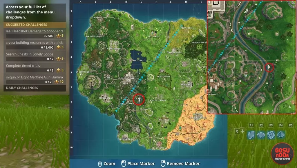 fortnite br timed trial locations shifty shafts