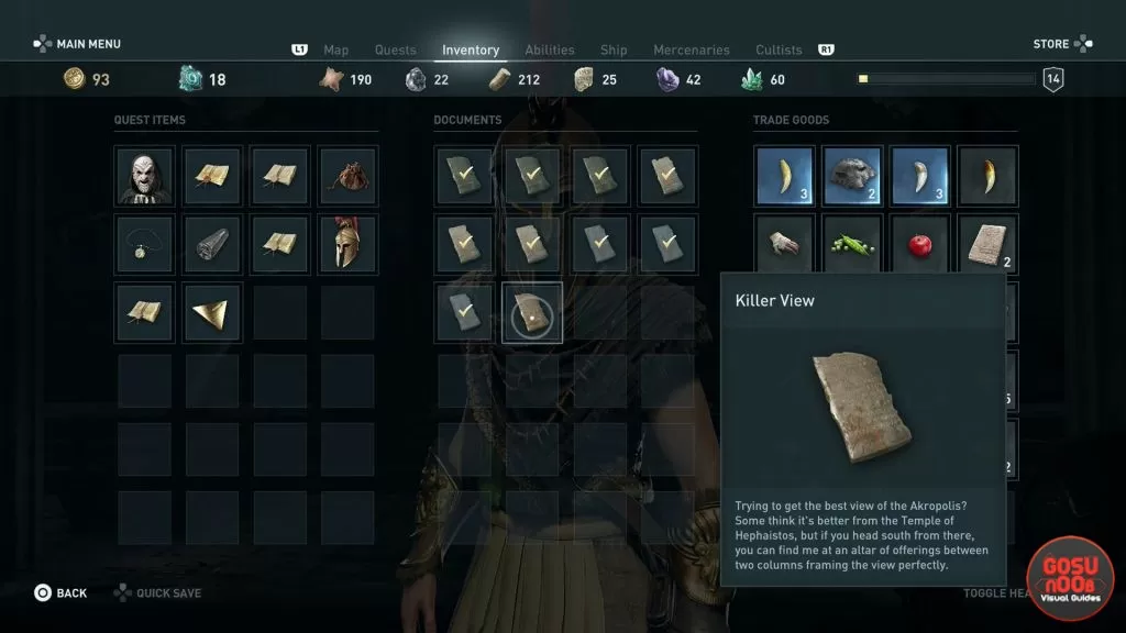 AC Odyssey Killer View Ainigmata Ostraka Puzzle Solution