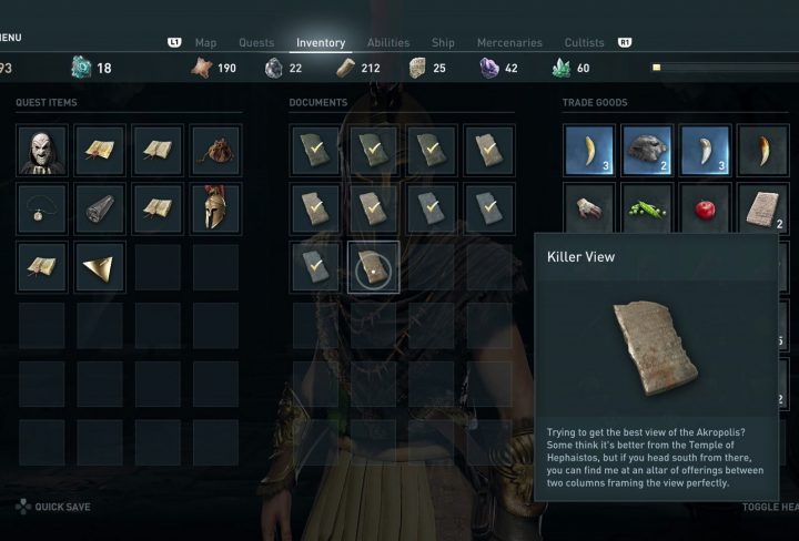 AC Odyssey Killer View Ainigmata Ostraka Puzzle Solution