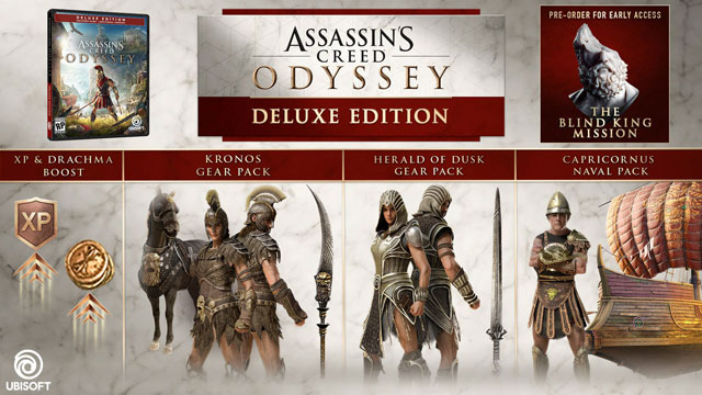 ac odyssey deluxe edition preorder bonus items showcase