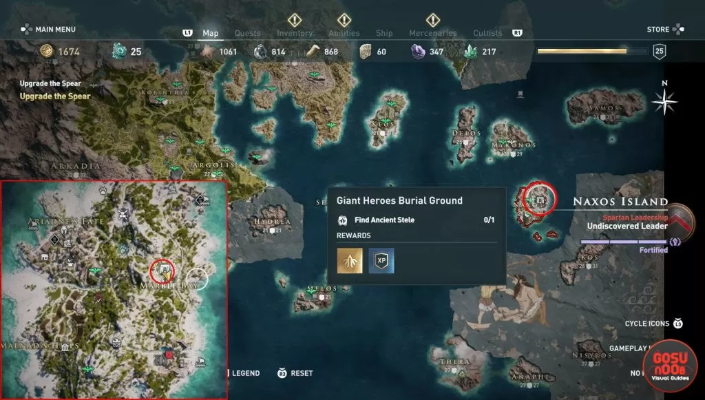 ac odyssey giant heroes burial ground