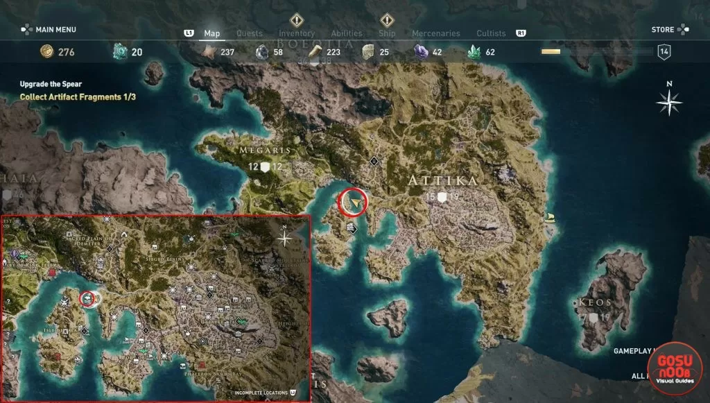 ac odyssey odor in the court tablet location