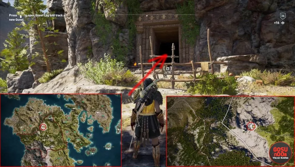 ac odyssey waterfall of styx tomb location