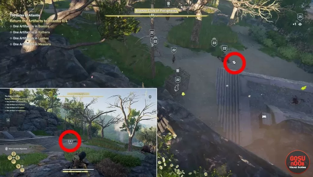 bronze club of periphetes ostraka location ac odyssey