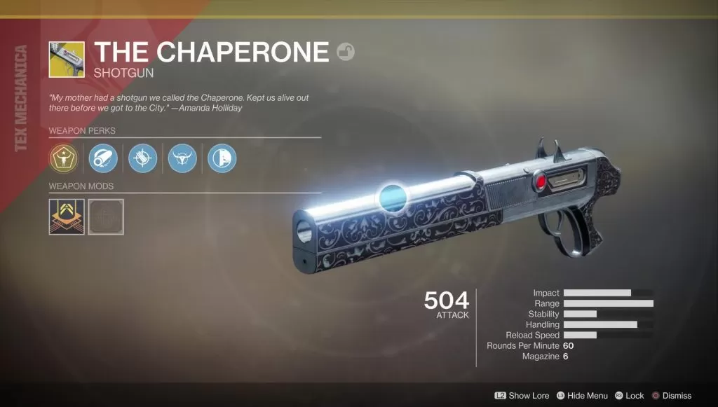 destiny 2 chaperone exotic weapon