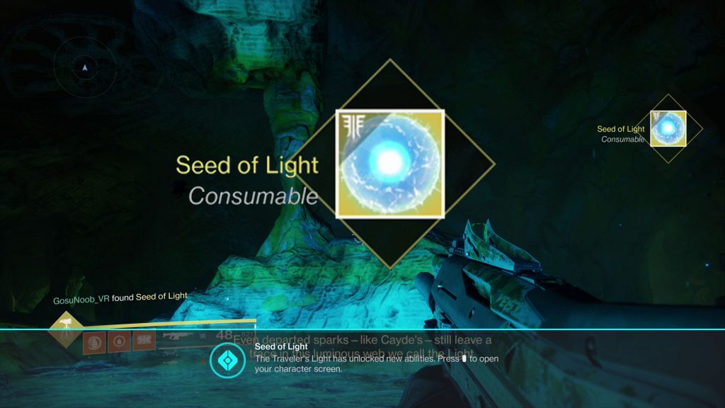 destiny 2 forsaken seed of light unlock second and third