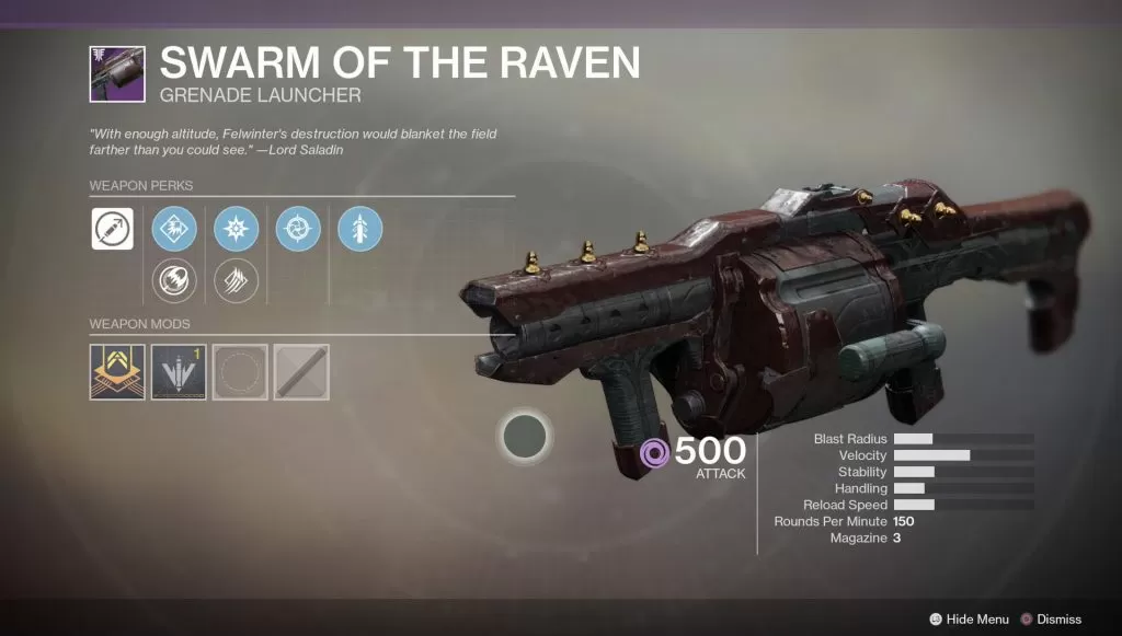 destiny 2 swarm of the raven