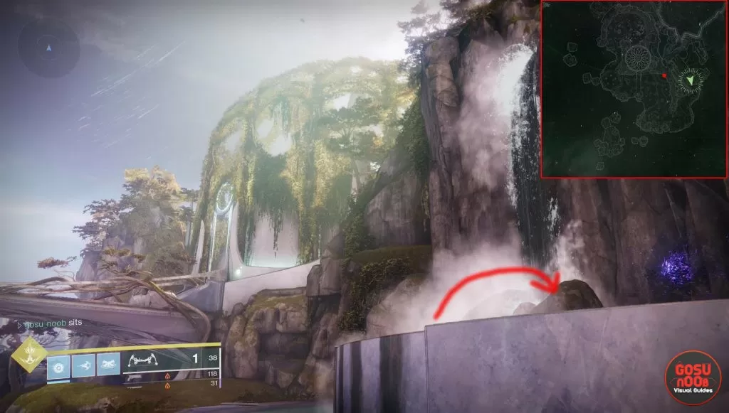 destiny 2 worm location waterfall