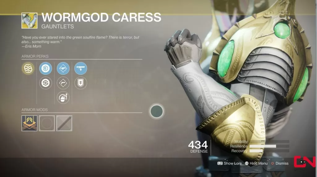 destiny 2 wormgod caress