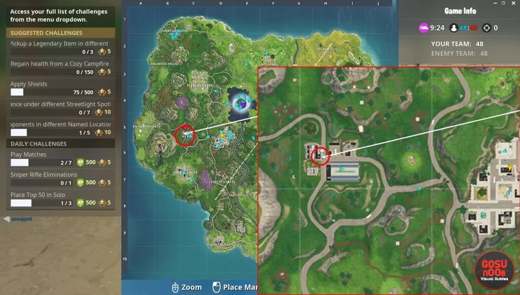 fortnite br where to find streetlight spotlights