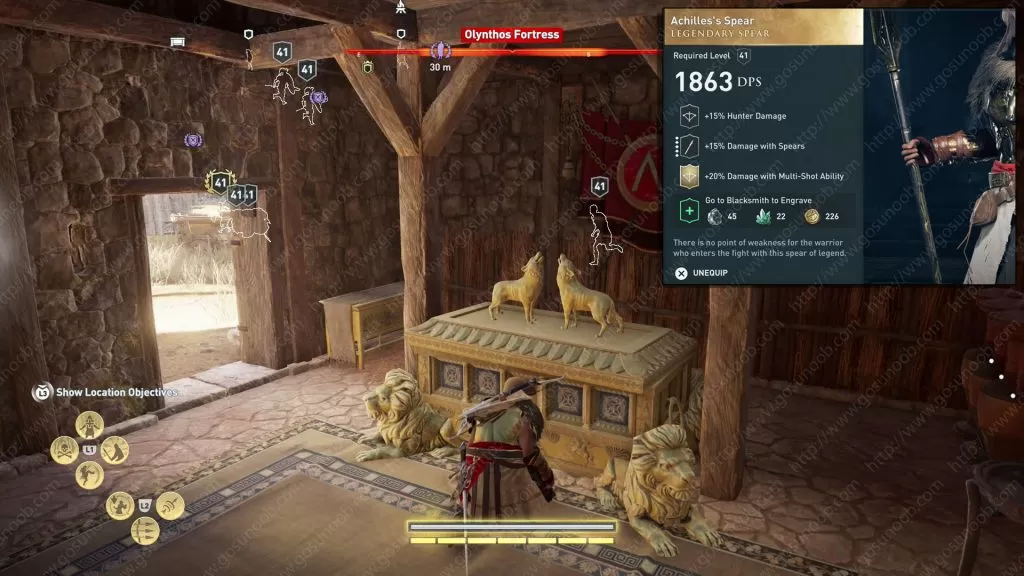 AC Odyssey Legendary Chest Location Achilles Spear