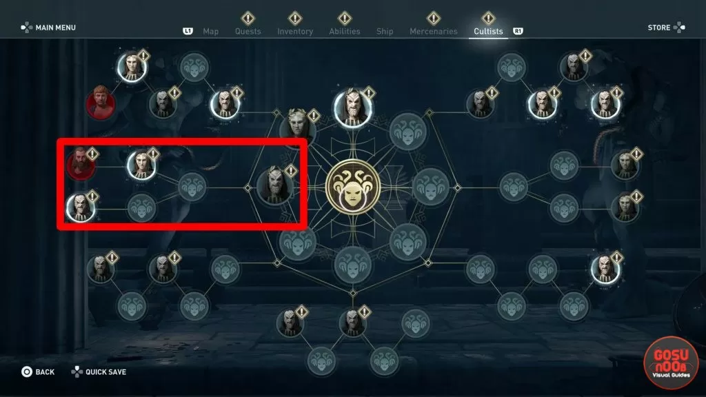 AC Odyssey The Silver Line Cult of Kosmos Cultist Locations