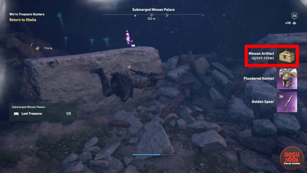 Assassin's Creed Odyssey Submerged Minoan Palace Sunken Artifact Location
