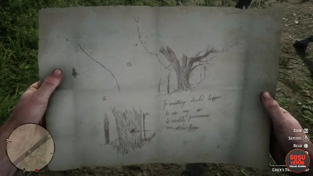 Red Dead Redemption 2 Chicks Treasure Map Solution Location