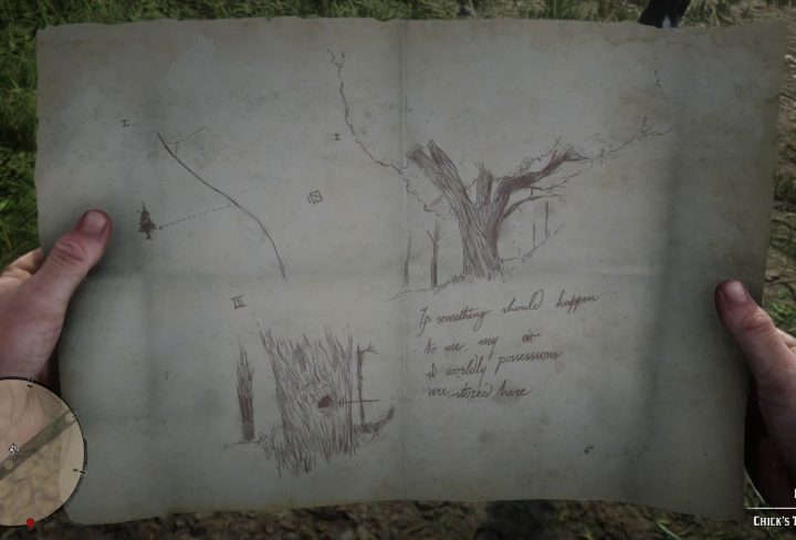 Red Dead Redemption 2 Chicks Treasure Map Solution Location