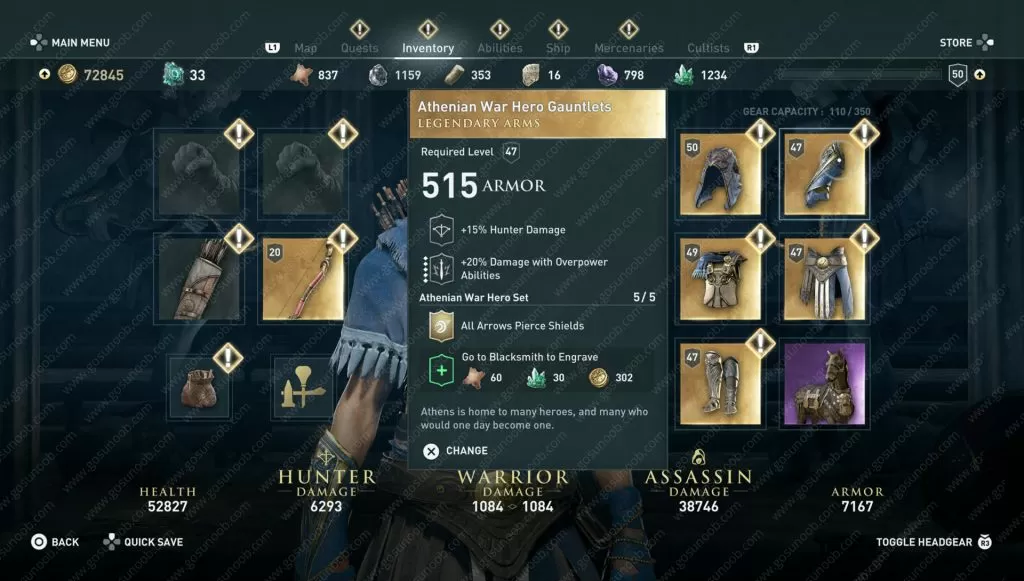 ac odyssey athenian gauntlets