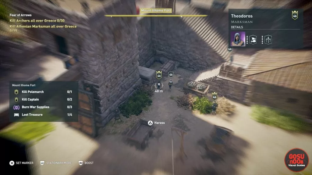 ac odyssey athenian marksman locations fear of arrows quest