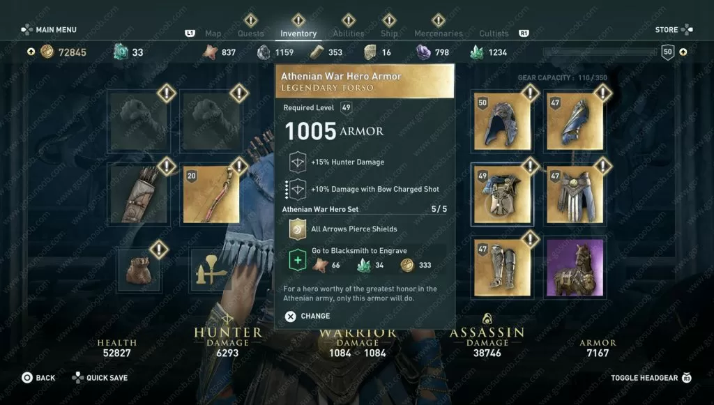 ac odyssey athenian war hero armor