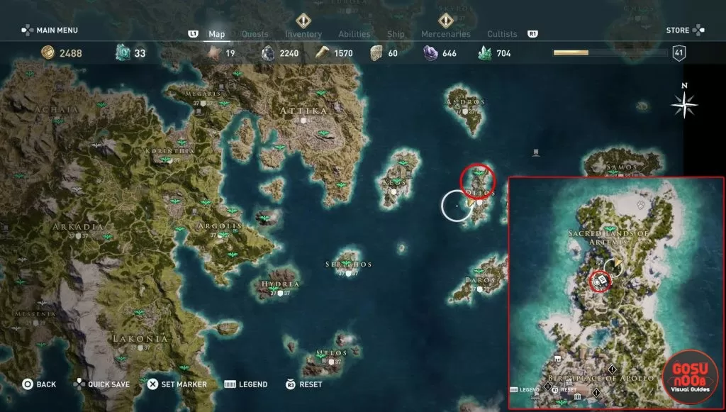 ac odyssey grave danger ainigmata ostraka location