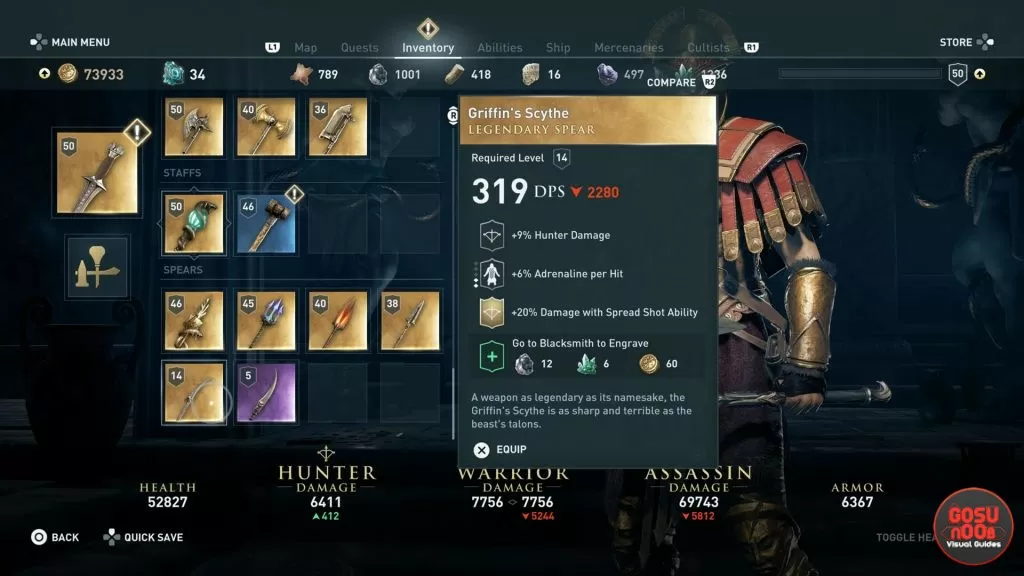 ac odyssey griffin's scythe