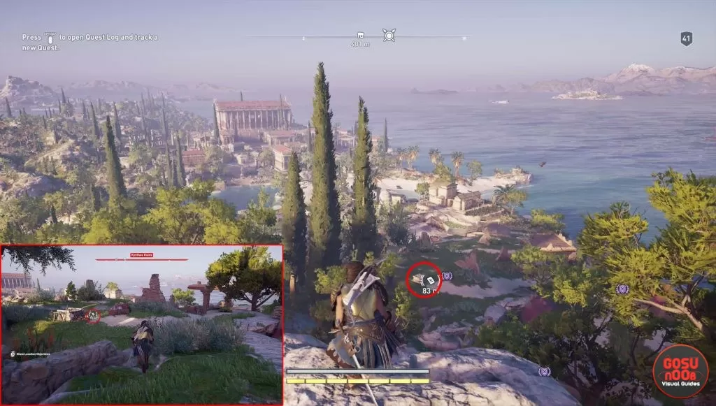 ac odyssey kynthos ruins ainigmata ostraka