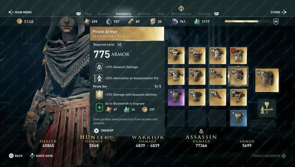 ac odyssey pirate armor