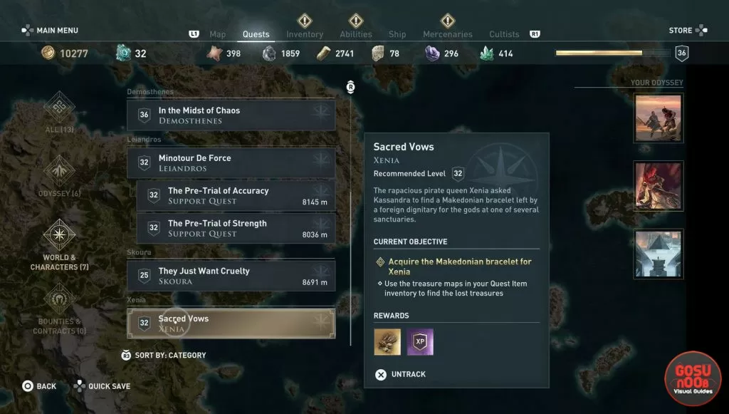 ac odyssey sacred vows quest makedonian bracelet location