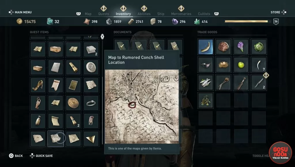 ac odyssey she who controls the seas treasure map