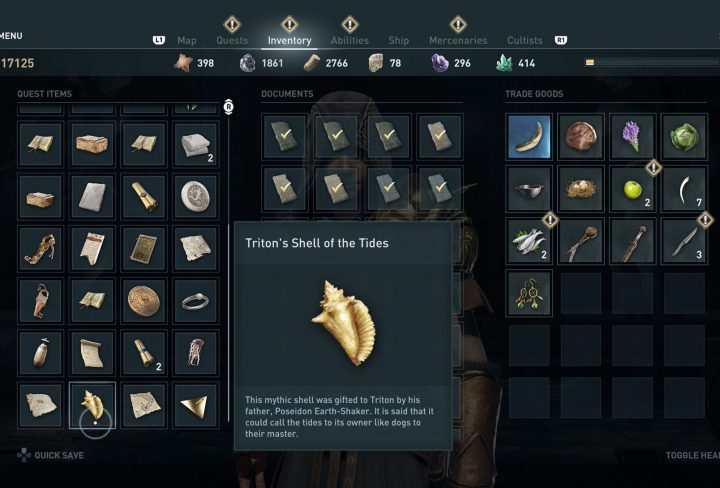 ac odyssey she who controls the tides triton's shell location