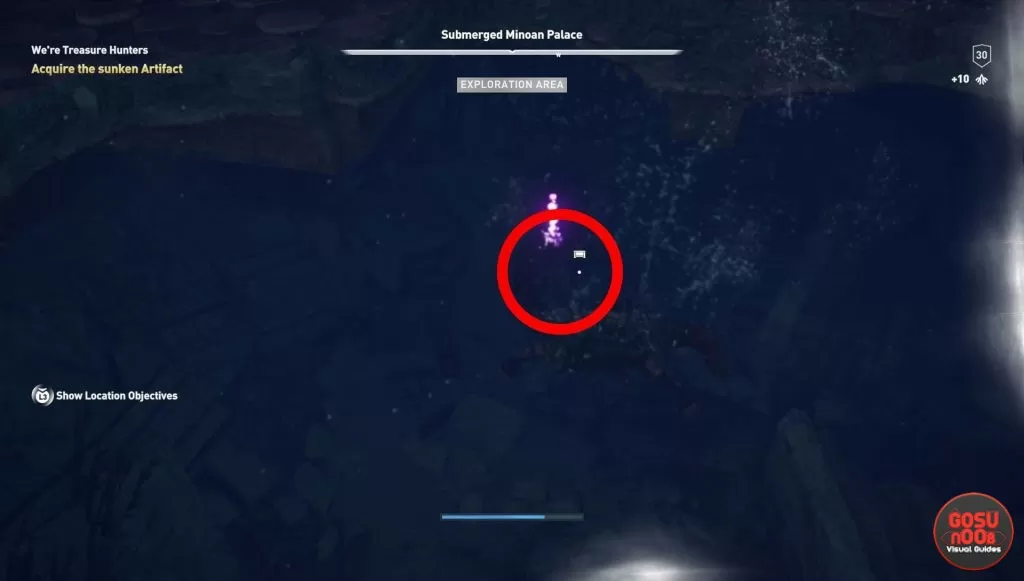 assassins creed odyssey sunken treasure location where to find submerged minoan palace