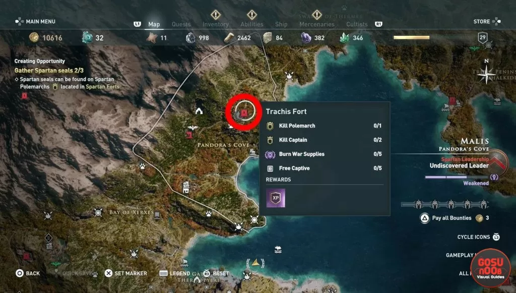 creating opportunity ac odyssey quest where to find spartan seal locations