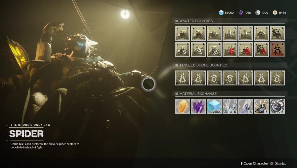 destiny 2 wanted bounty lost sector boss loot drops