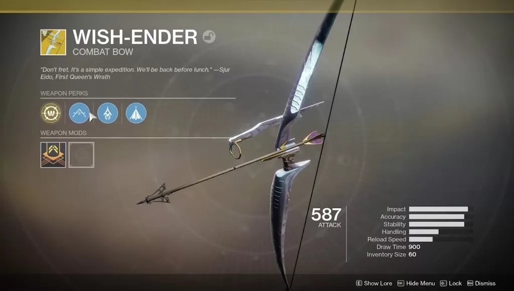 destiny 2 wish-ender exotic bow