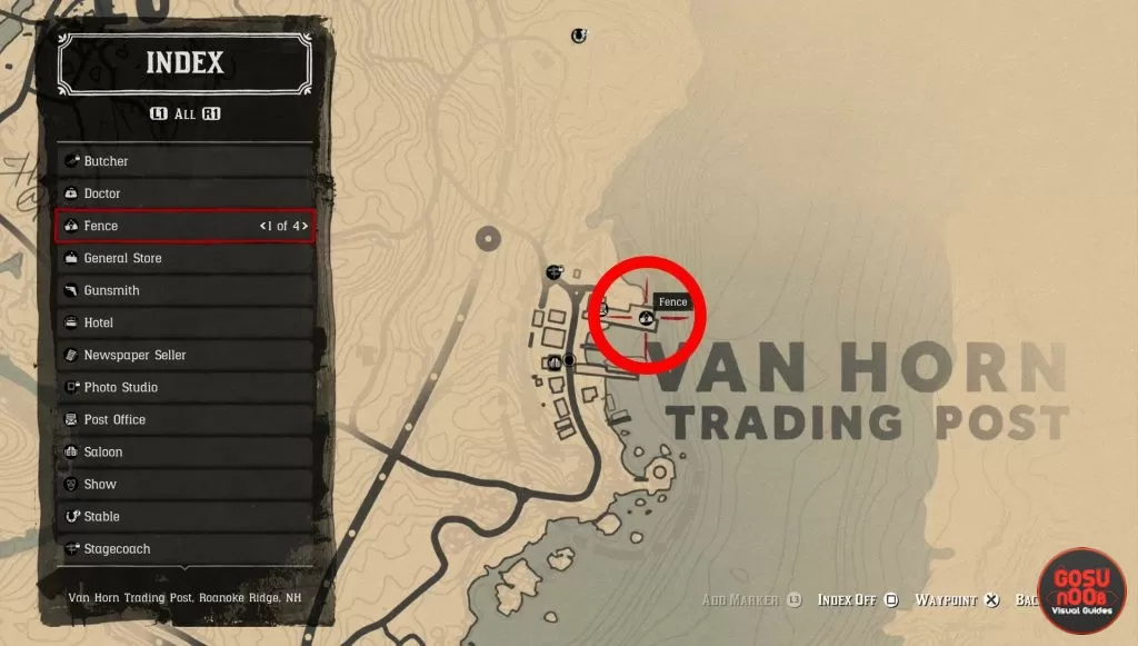 fence rdr 2 vendor where to find van horn trading post