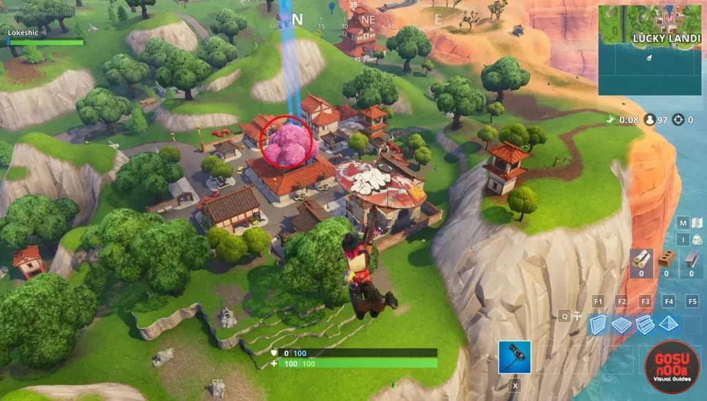 fortnite br pink tree location