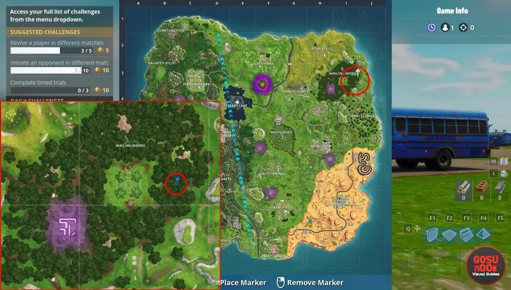 fortnite br wailing woods shooting gallery