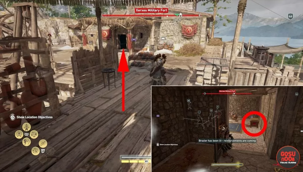 lorkis fort location where to find cultist clue assassins creed odyssey