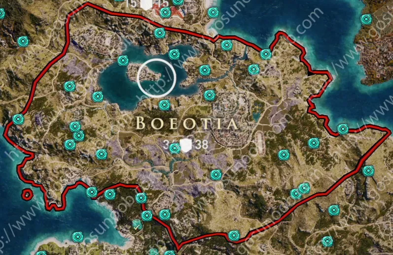 orichalcum ore map boeotia