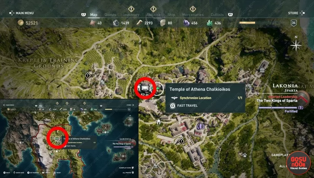 pilgrims garment ac odyssey legendary chest location