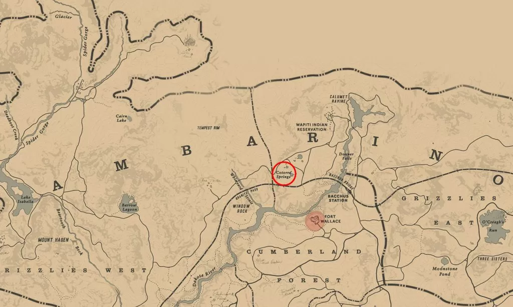 rdr 2 jack hall gang map cotorra springs