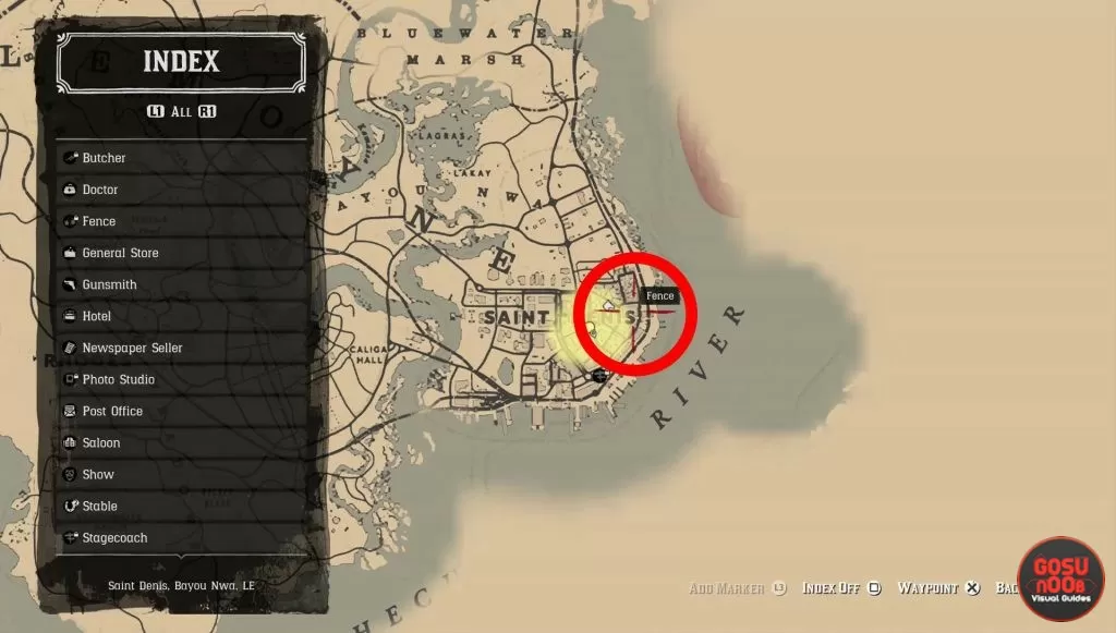 rdr2 fence location where to find vendor st denis