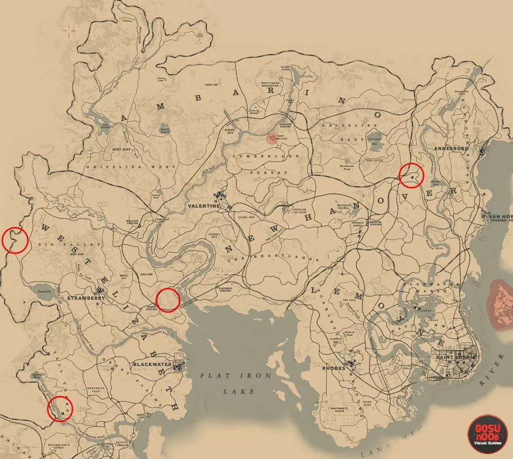 rdr2 trapper locations