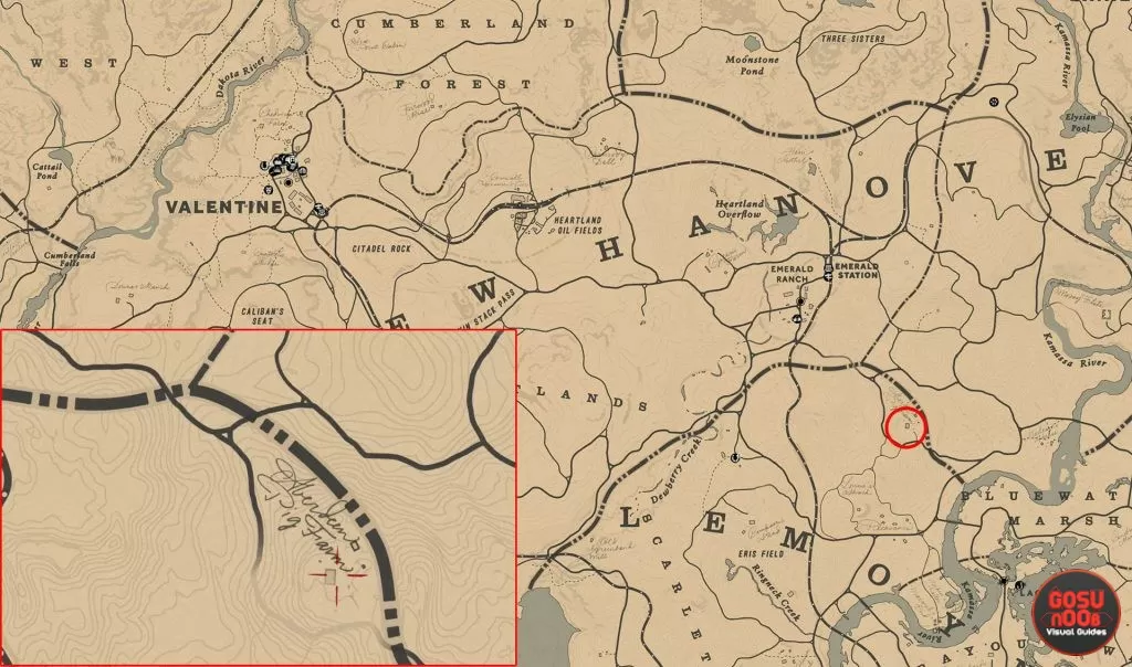 red dead redemption 2 aberdeen pig farm location