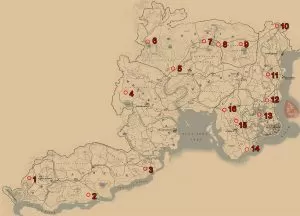 red dead redemption 2 legendary animals map locations