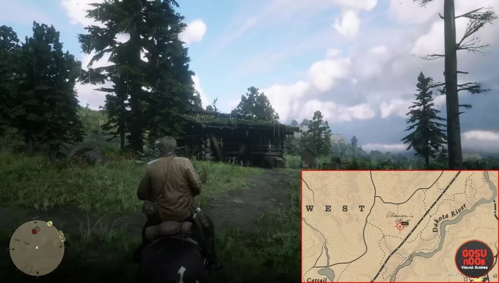 red dead redemption 2 shack locations clawson's rest