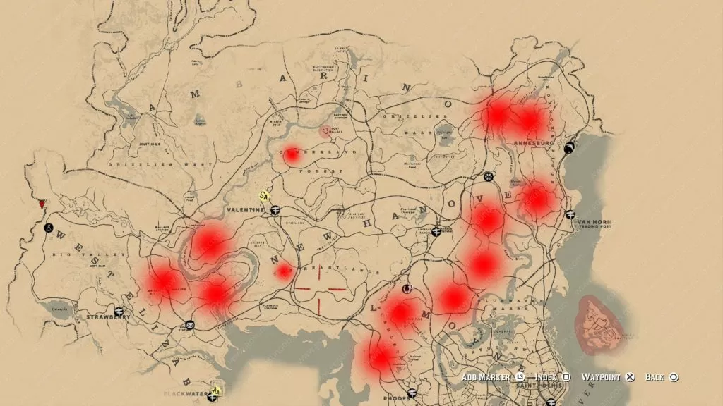 red dead redemption 2 squirrel location map