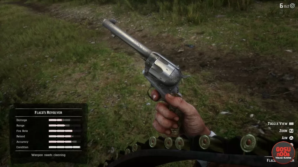 red dead redemption 2 unique weapons