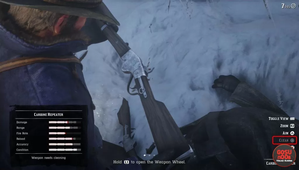 red dead redemption 2 weapon repair cleaning gun oil