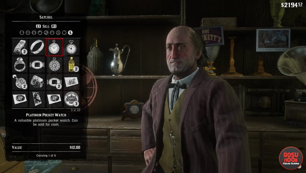red dead redemption 2 where to sell jewelry gold bars