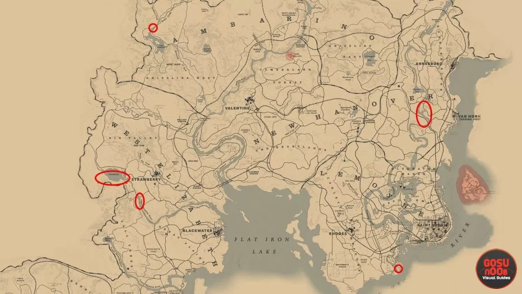 where to find beaver locations rdr2 map